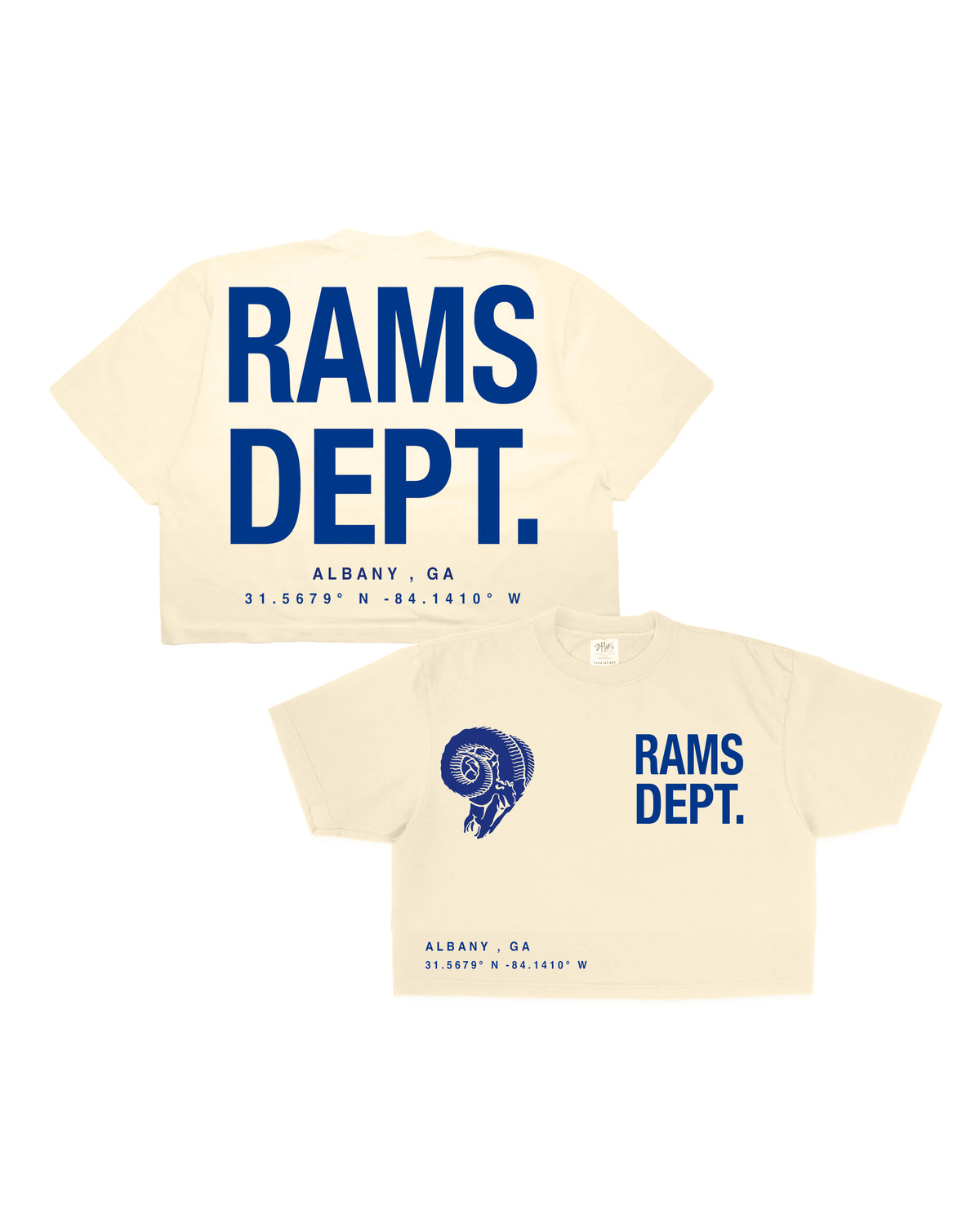 Rams Dept. Oversize Crop Tee (Cream)