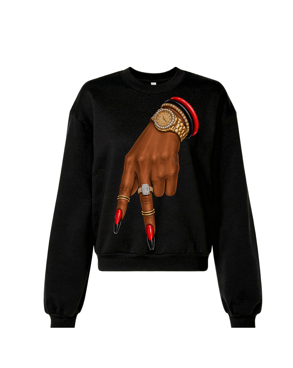 A-town Blazer Crewneck - Black (CROPPED)