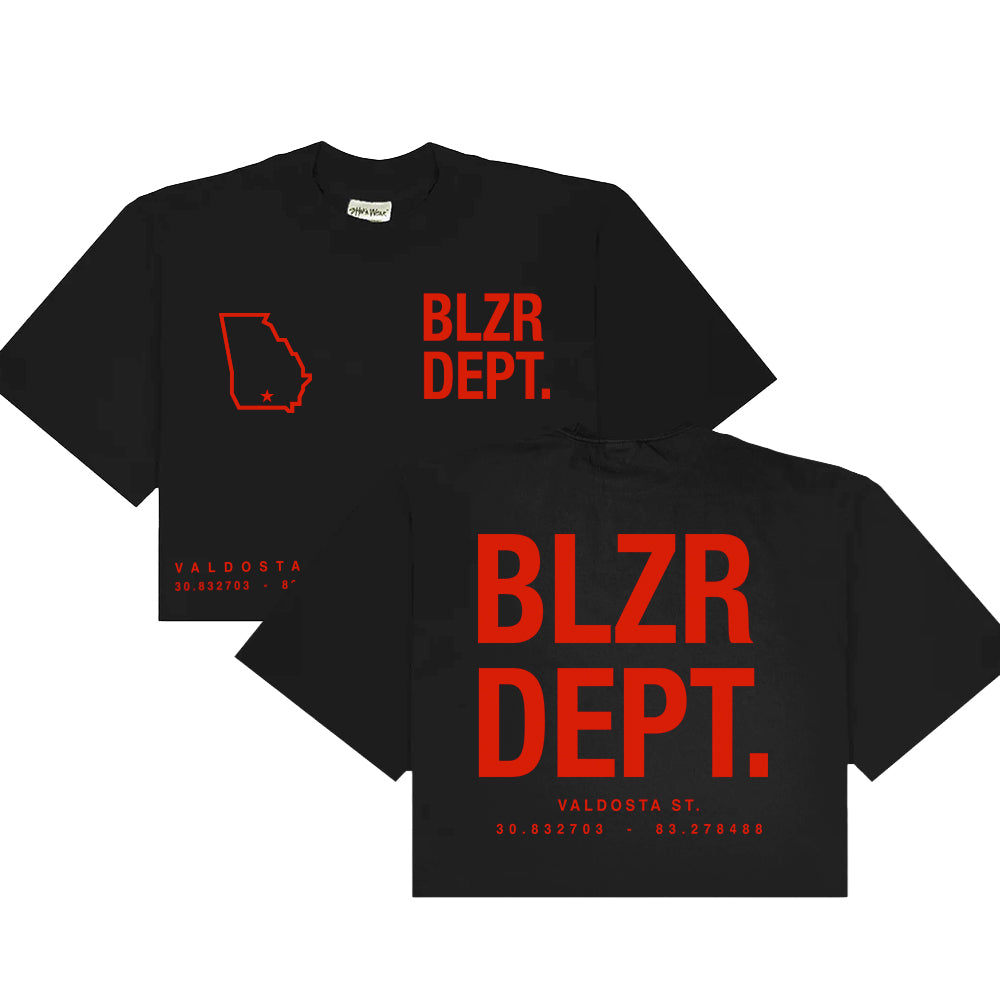 Blzr Dept. Oversize Tee & Crop (BLACK)