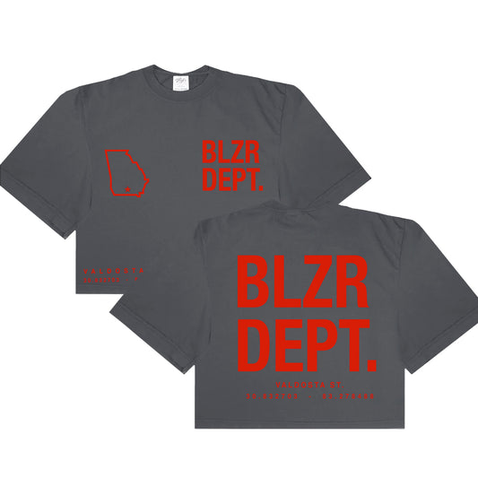 Blzr Dept. Oversize Crop Top (SHADOW GREY)