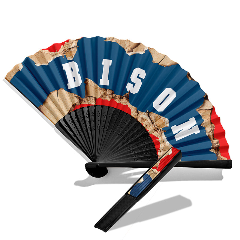 Old Hu Bison Folding Fan